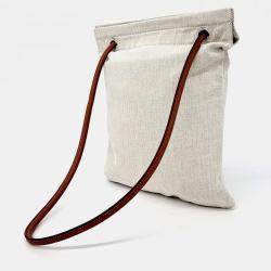 مملوكة مسبقًا حقيبة هيرمس قماش كريم هيرمس ألين حجم D