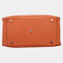 Pre Owned حقيبة هيرمس ليندي 30 جلد برتقالي