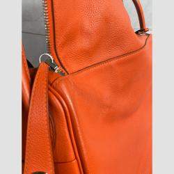 Pre Owned حقيبة هيرمس ليندي 30 جلد برتقالي