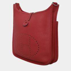 مملوكة مسبقًا Hermes Red Leather Evelyne 29 Bag