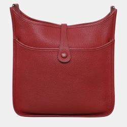 مملوكة مسبقًا Hermes Red Leather Evelyne 29 Bag