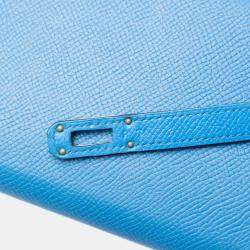 مملوكة مسبقًا Hermes Blue Epsom Kelly Longue Wallet
