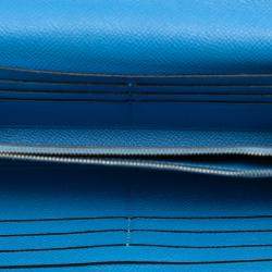 مملوكة مسبقًا Hermes Blue Epsom Kelly Longue Wallet