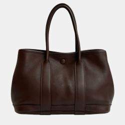 Pre Owned حقيبة هيرمس براون سويفت وسيلك بولدوك تويلي جاردن بارتي 23