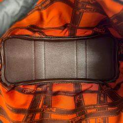 Pre Owned حقيبة هيرمس براون سويفت وسيلك بولدوك تويلي جاردن بارتي 23