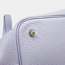 Pre Owned Hermes Picotin Lock 22 Blue Taurillon Clemence Handbag