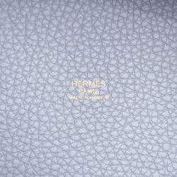 Pre Owned Hermes Picotin Lock 22 Blue Taurillon Clemence Handbag