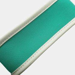 Pre Owned Hermes Neo Evelyne Menthe/Blue Azteque/Vert Fizz Toile Officier Swift Leather TPM