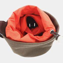 مملوكة مسبقًا Hermes Dog Treats Pouch On The Go Khaki/ Feu Coating Canvas