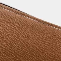 Pre Owned محفظة هيرميس أزاب لونج سيلك جلد أبسوم ذهبي