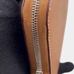 Pre Owned محفظة هيرميس أزاب لونج سيلك جلد أبسوم ذهبي