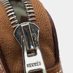 Pre Owned محفظة هيرميس أزاب لونج سيلك جلد أبسوم ذهبي