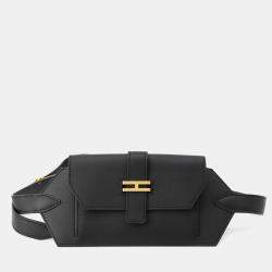 Pre Owned جيب هيرمس إيلان جلد سويفت أسود