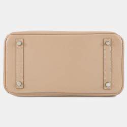 Pre Owned Hermes Birkin Argile Tadelakt Leather Size 30