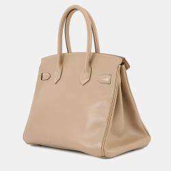 Pre Owned Hermes Birkin Argile Tadelakt Leather Size 30