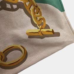 مملوكة مسبقًا Hermes Escale  La Plage Beach Bag Gold/Multicolor Toile H