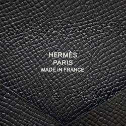 مملوكة مسبقًا Hermes Calvi Black Epsom Wallet