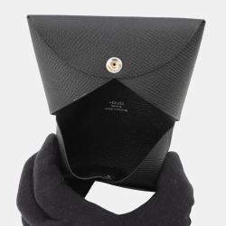 مملوكة مسبقًا Hermes Calvi Black Epsom Wallet