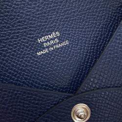 Pre Owned Hermes Calvi Blue Navy Epsom