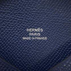 Pre Owned Hermes Calvi Blue Navy Epsom