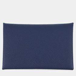 مملوكة مسبقًا Hermes Calvi Blue Navy Epsom