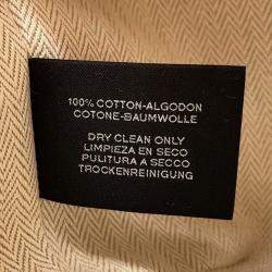 Pre Owned حقيبة هيرمس بريد قماش لون أسود وبيج مقاس بي ام