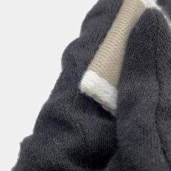 Pre Owned حقيبة هيرمس بريد قماش لون أسود وبيج مقاس بي ام