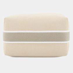 Pre Owned حقيبة هيرمس بريد قماش لون أسود وبيج مقاس بي ام