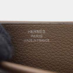 مملوكة مسبقًا Hermes Card Case Sellier Etoupe Evercolor