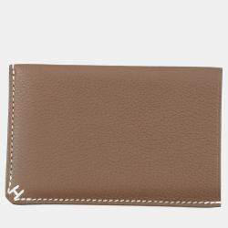 مملوكة مسبقًا Hermes Card Case Sellier Etoupe Evercolor