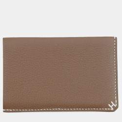 مملوكة مسبقًا Hermes Card Case Sellier Etoupe Evercolor