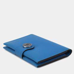 Pre Owned Hermes Rms Card Case Blue Royal/Black Evercolor