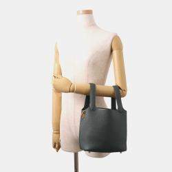 Pre Owned Hermes Picotin Lock Vert Mangrove Taurillon Clemence Size Pm