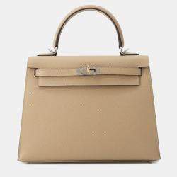 Pre Owned حقيبة ه يرمس كيلي سيلير بوسيه 25 جلد إيبسوم