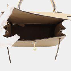مملوكة مسبقًا Hermes Kelly Sellier Poussiere Epsom Size 25