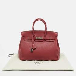 مملوكة مسبقًا حقيبة هيرمس بيركين 35 جلد إبسون إيتان إكسسوار مطلي بلاديوم