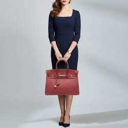 مملوكة مسبقًا حقيبة هيرمس بيركين 35 جلد إبسون إيتان إكسسوار مطلي بلاديوم