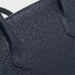 Pre Owned Hermès Birkin 30 Gold Finish Bleu Nuit Togo Leather Tote