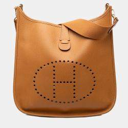 Pre Owned Hermes Brown Ardennes Evelyne I GM