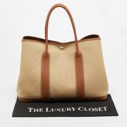 مملوكة مسبقًا حقيبة هيرمس "جاردن بارتي 36" جلد نيجوندا برتقالي توت