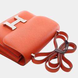 Pre Owned Hermes Orange Mini Epsom Constance III 18