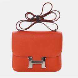 Pre Owned Hermes Orange Mini Epsom Constance III 18