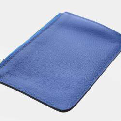 Pre Owned Hermes Blue Evercolor Constance Slim Wallet