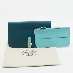 Pre Owned محفظة هيرمس دوغون ديو جلد توغو برتقالي