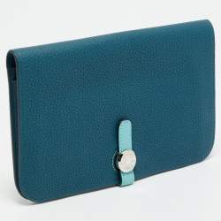 Pre Owned محفظة هيرمس دوغون ديو جلد توغو برتقالي