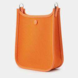 Pre Owned Hermes Orange Toile Officier and Swift Neo Evelyne 16
