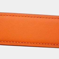 Pre Owned Hermes Orange Toile Officier and Swift Neo Evelyne 16