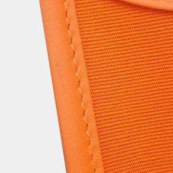 Pre Owned Hermes Orange Toile Officier and Swift Neo Evelyne 16