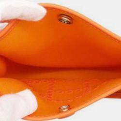 Pre Owned Hermes Orange Toile Officier and Swift Neo Evelyne 16