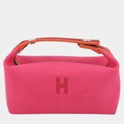 مملوكة مسبقًا Hermes Pink Red Small Toile Bride A Brac Case